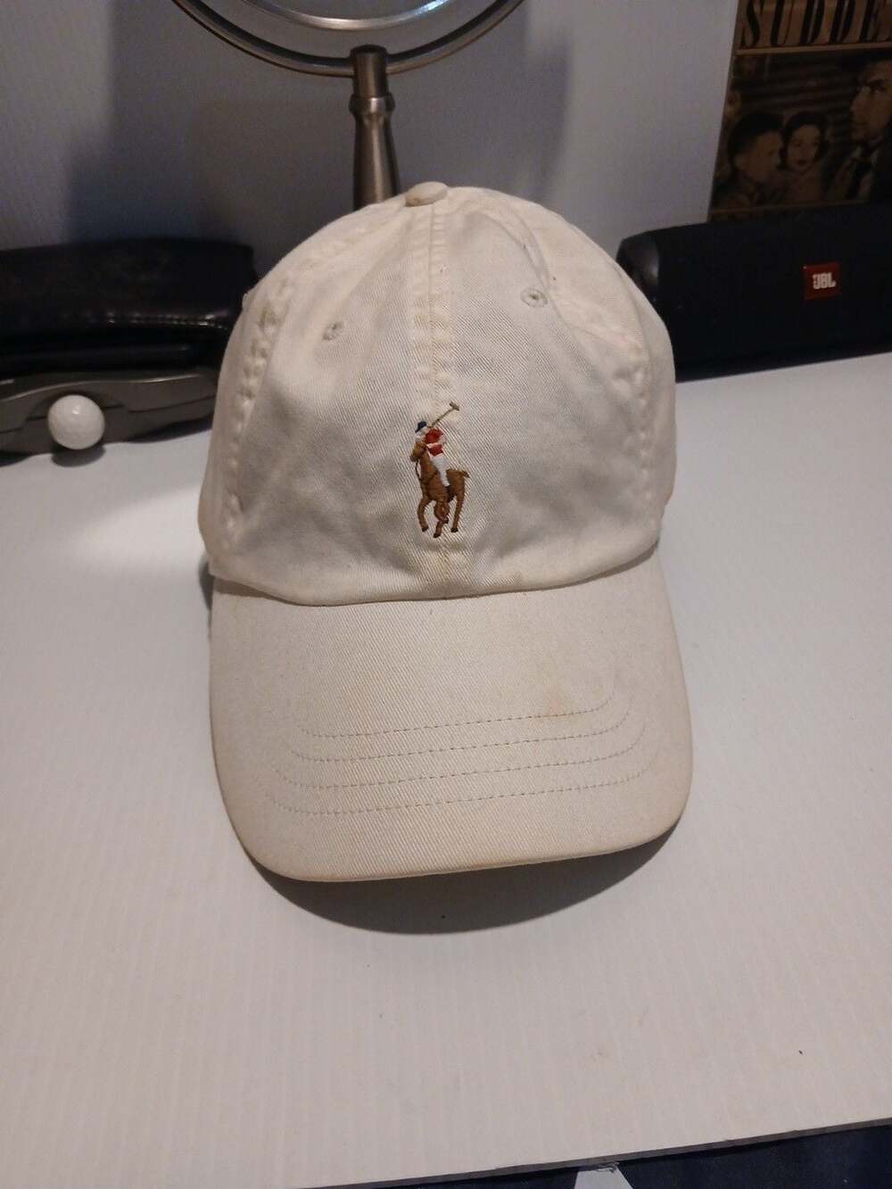 Polo Ralph Lauren Classic Chino Sports Cap White Cotton Logo Hat